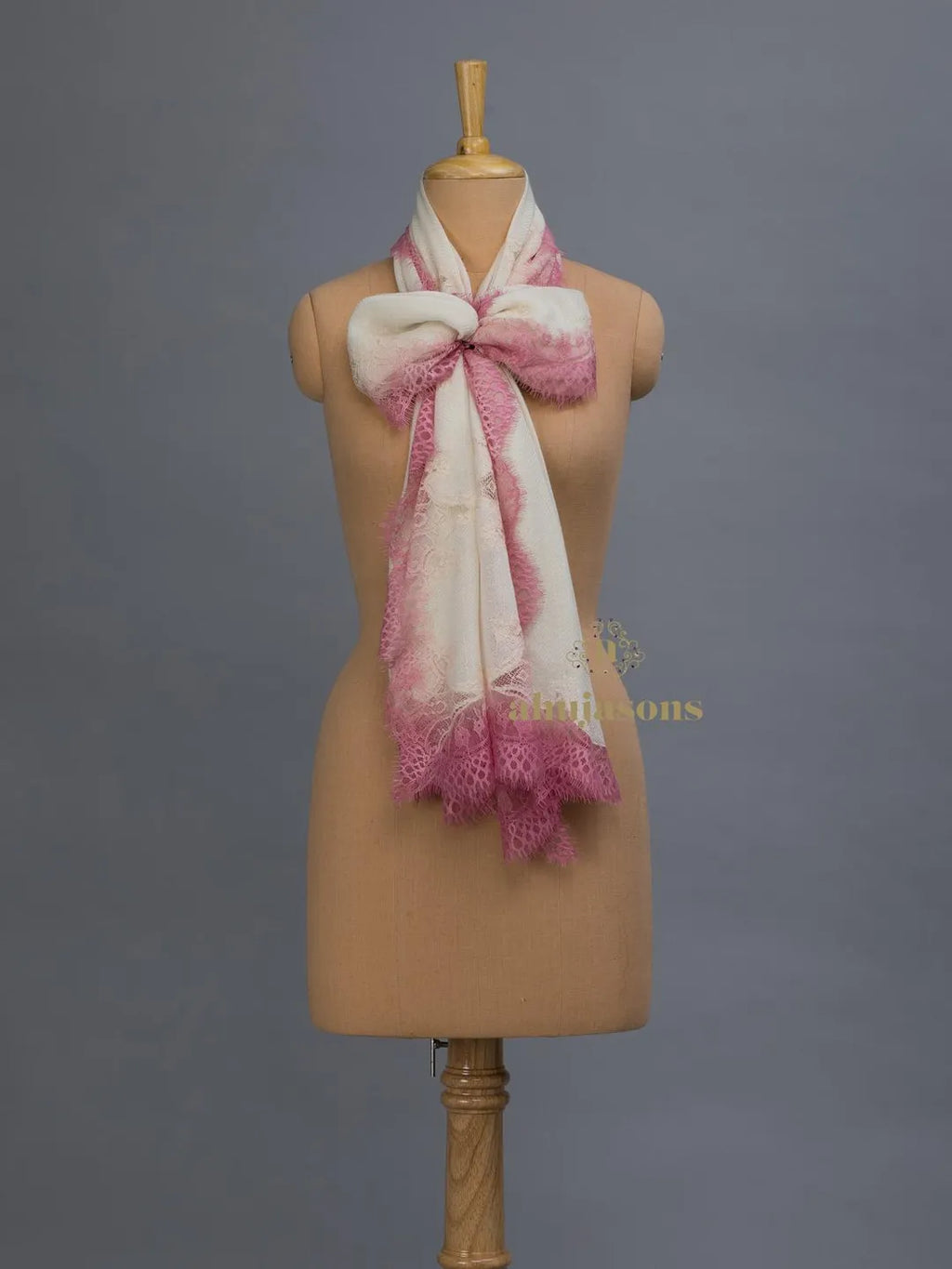 Classic Style Cashmere Stole in Blue