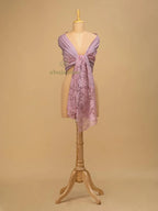 Chic Stole Wool Blend with Dobby Pattern in Pink