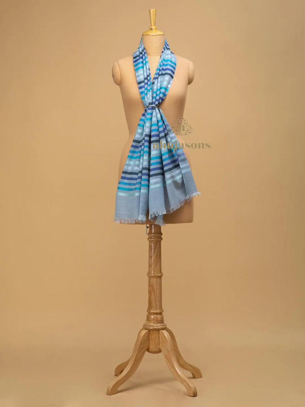 Elegant Stole with Dobby Pattern in Multi