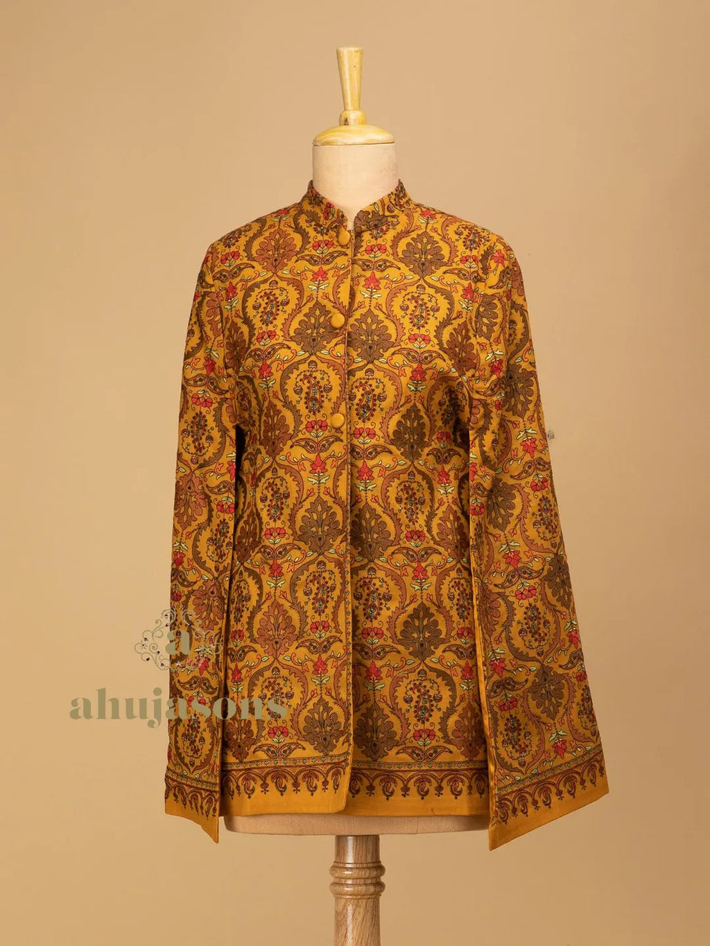 Contemporary Jacket with Aari Embroidery Pattern in Multi