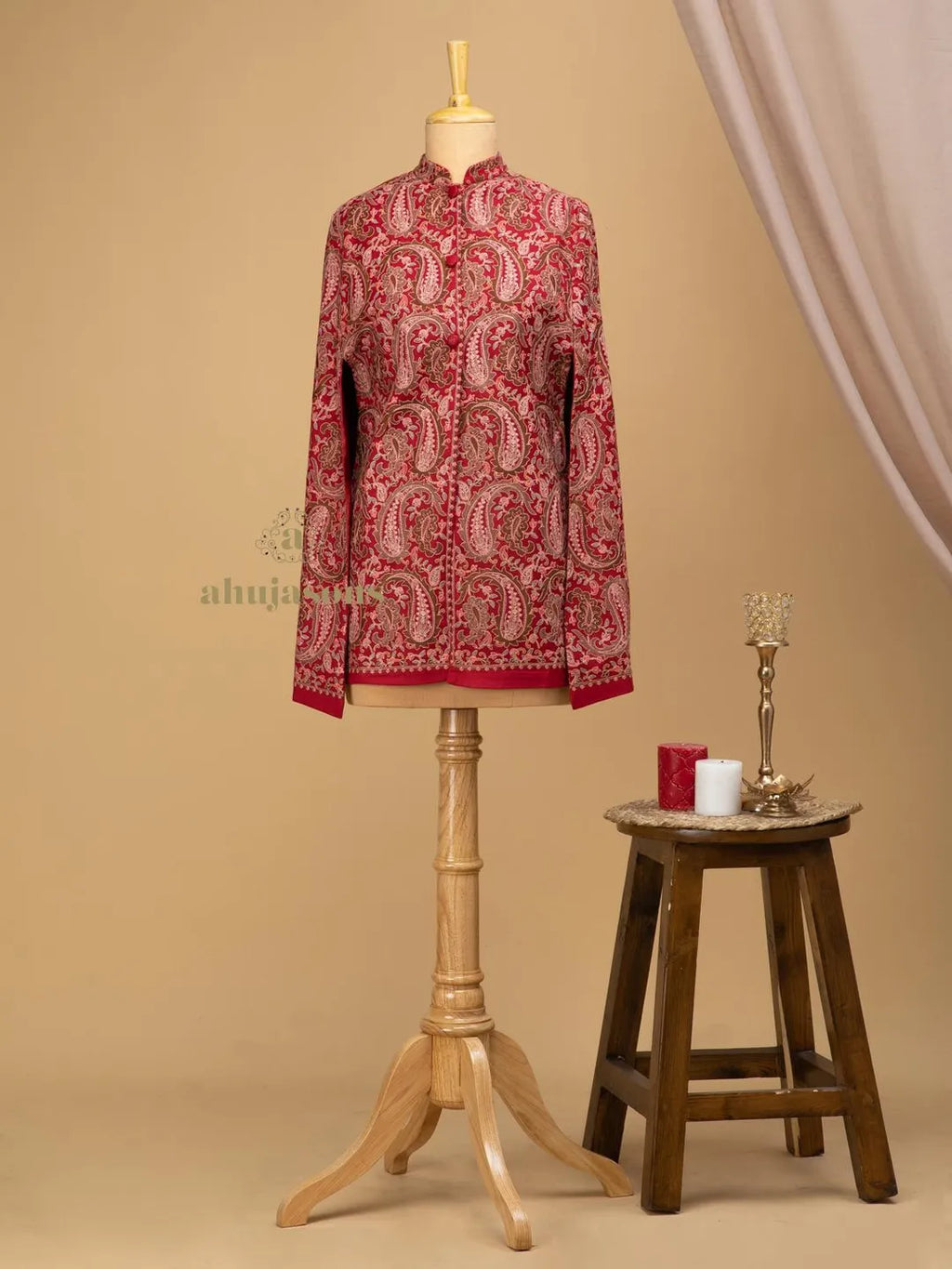 Contemporary Jacket with Aari Embroidery Pattern in Multi