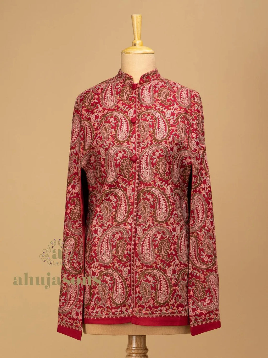Contemporary Jacket with Aari Embroidery Pattern in Multi