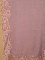 Chic Stole Wool Blend with Dobby Pattern in Pink