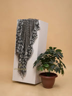 Elegant Stole Wool Blend with Jacquard Pattern in Multi