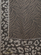 Elegant Stole Wool Blend with Jacquard Pattern in Multi