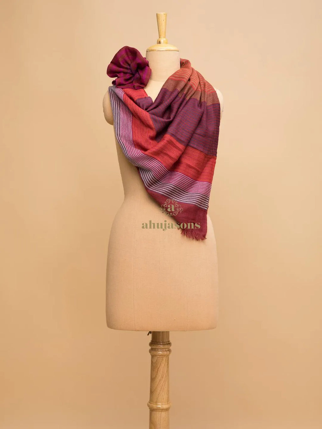 Elegant Stole with Dobby Pattern in Multi