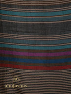 Elegant Stole Wool Blend with Dobby Pattern in Multi