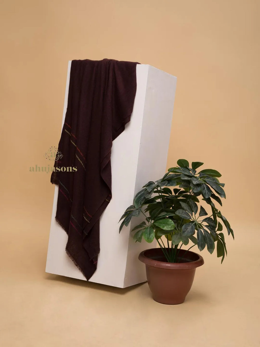 Chic Stole Wool Blend with Cashmere Pattern in Multi