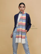 Chic Stole with Dobby Pattern in Multi