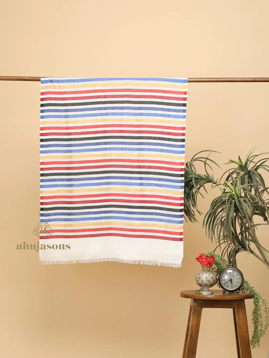 Chic Stole with Dobby Pattern in Multi