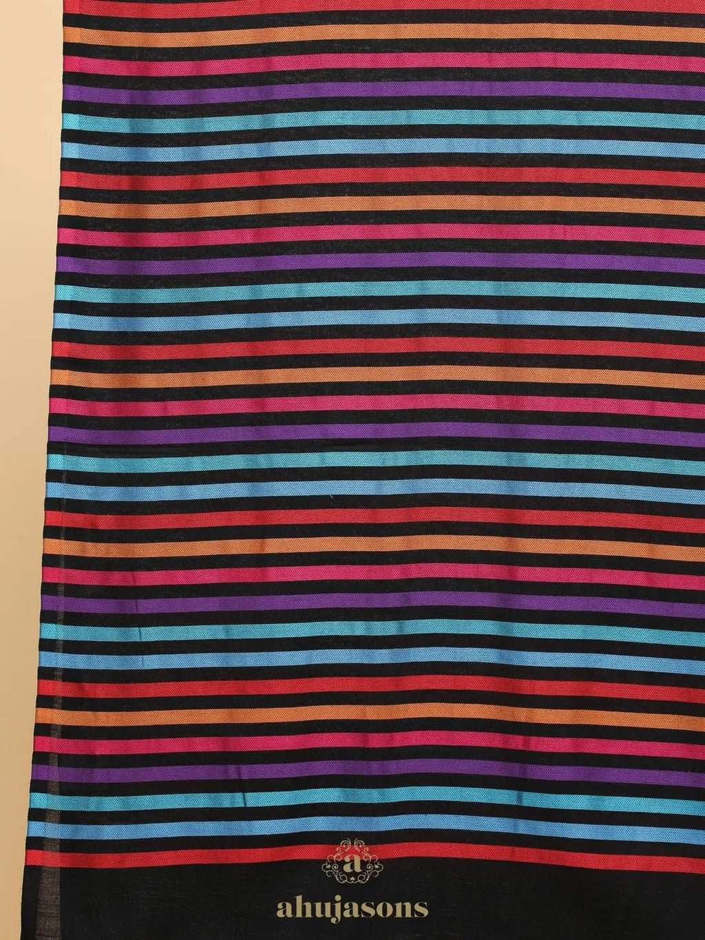 Chic Stole Wool Blend with Dobby Pattern in Multi