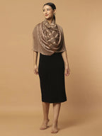 Chic Stole Wool Blend with Dobby Pattern in Multi