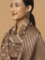 Chic Stole Wool Blend with Dobby Pattern in Multi