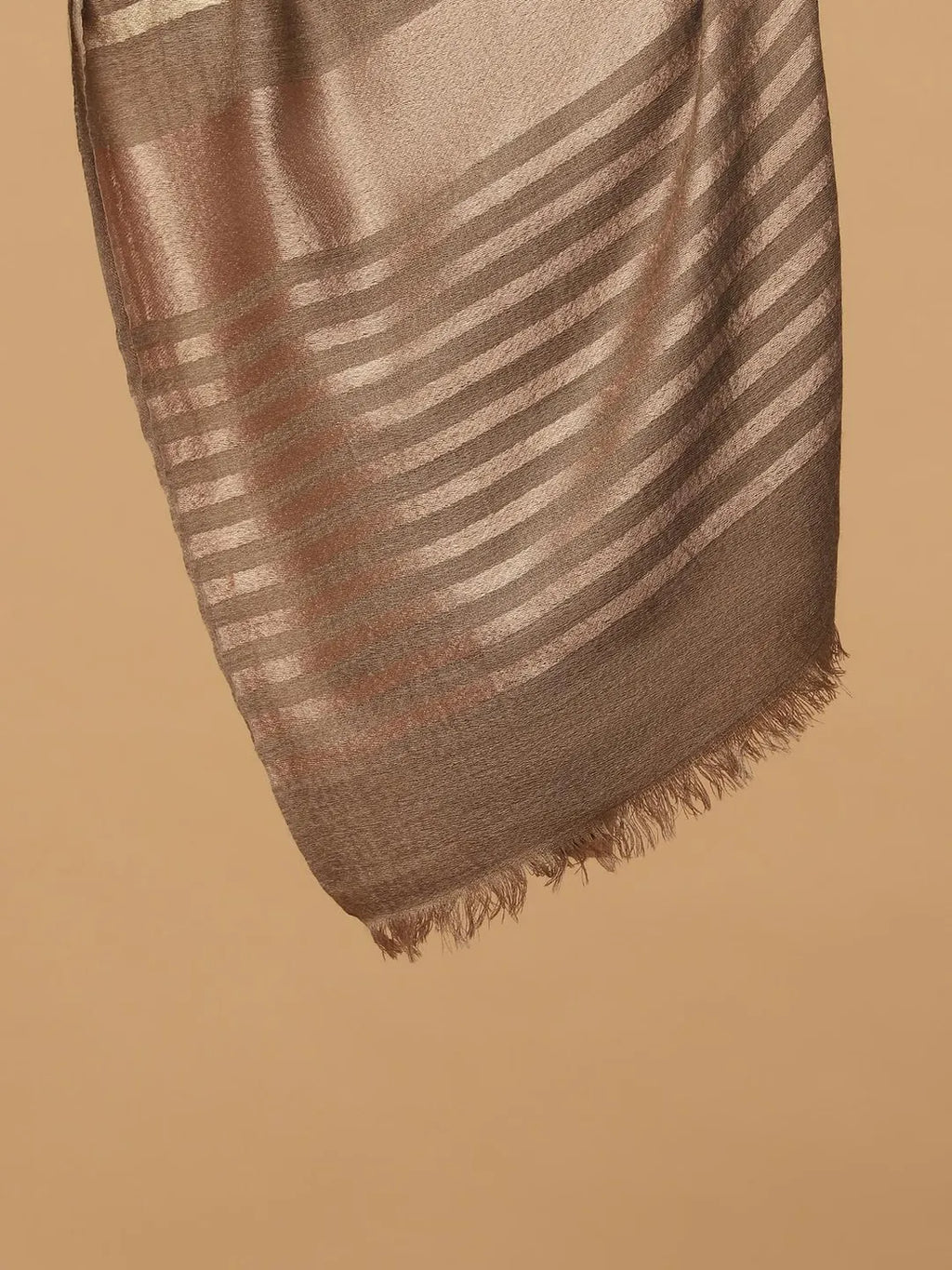 Chic Stole Wool Blend with Dobby Pattern in Multi