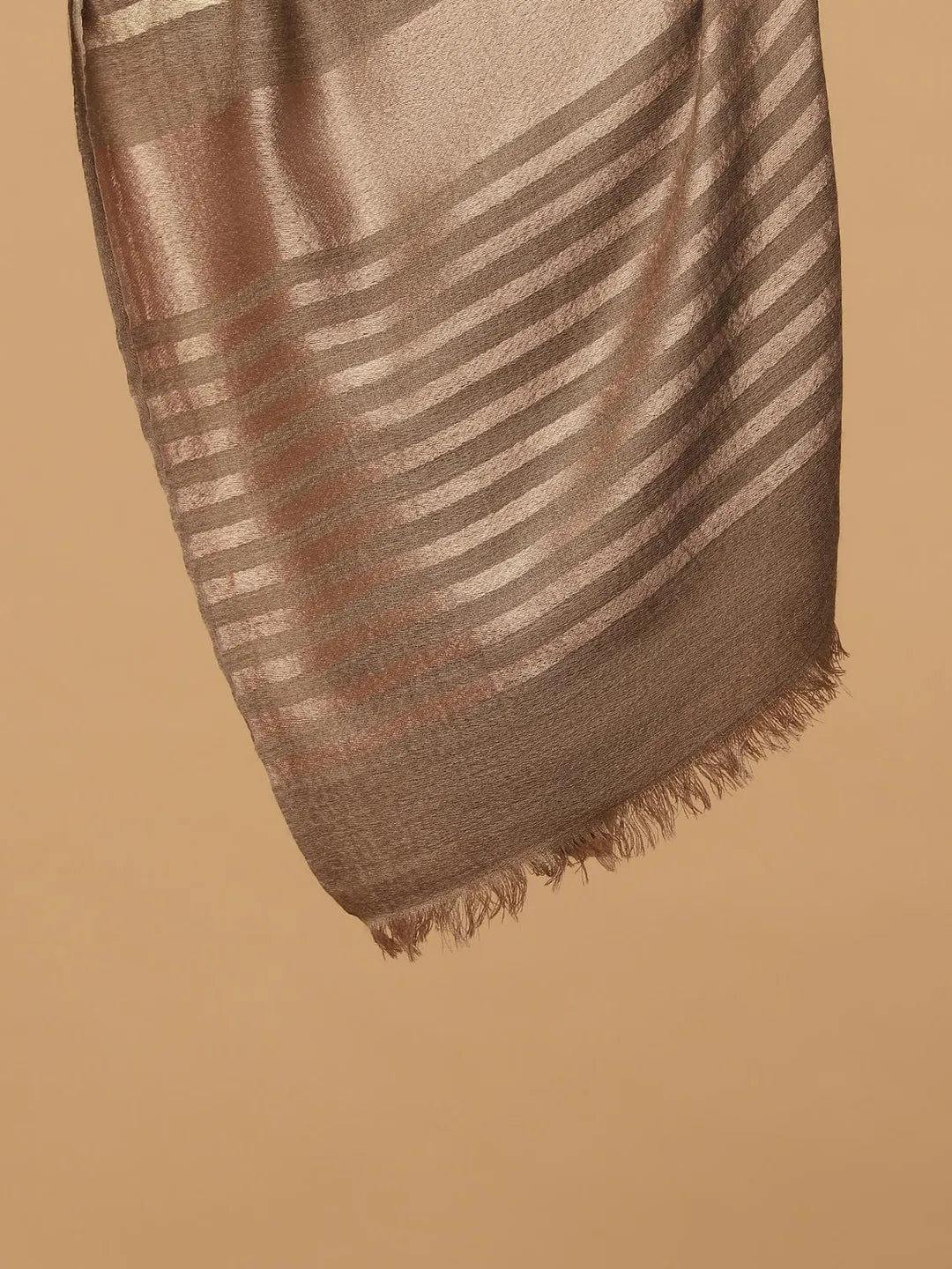 Chic Stole Wool Blend with Dobby Pattern in Multi