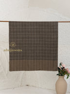 Brown Handloom Pure Pashmina Shawl with signature Stripe detailing