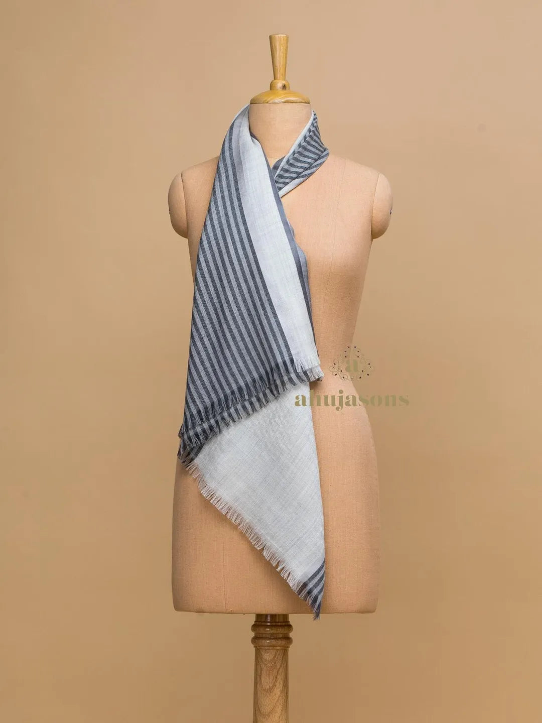 Elegant Stole with Dobby Pattern in Multi