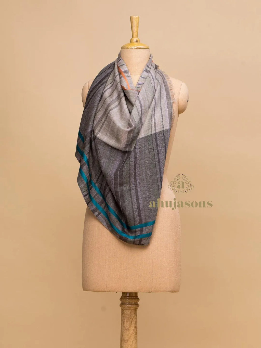 Elegant Stole with Dobby Pattern in Multi