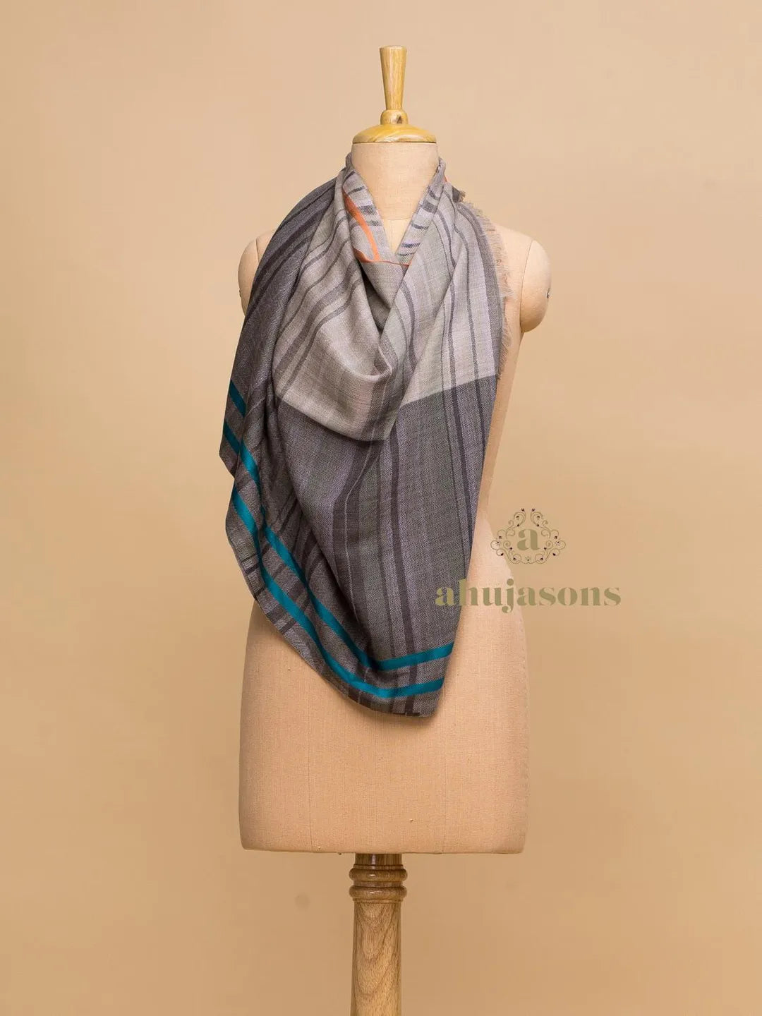 Elegant Stole with Dobby Pattern in Multi