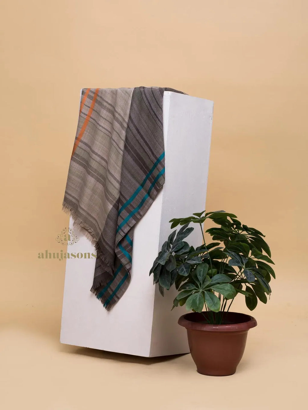 Elegant Stole with Dobby Pattern in Multi