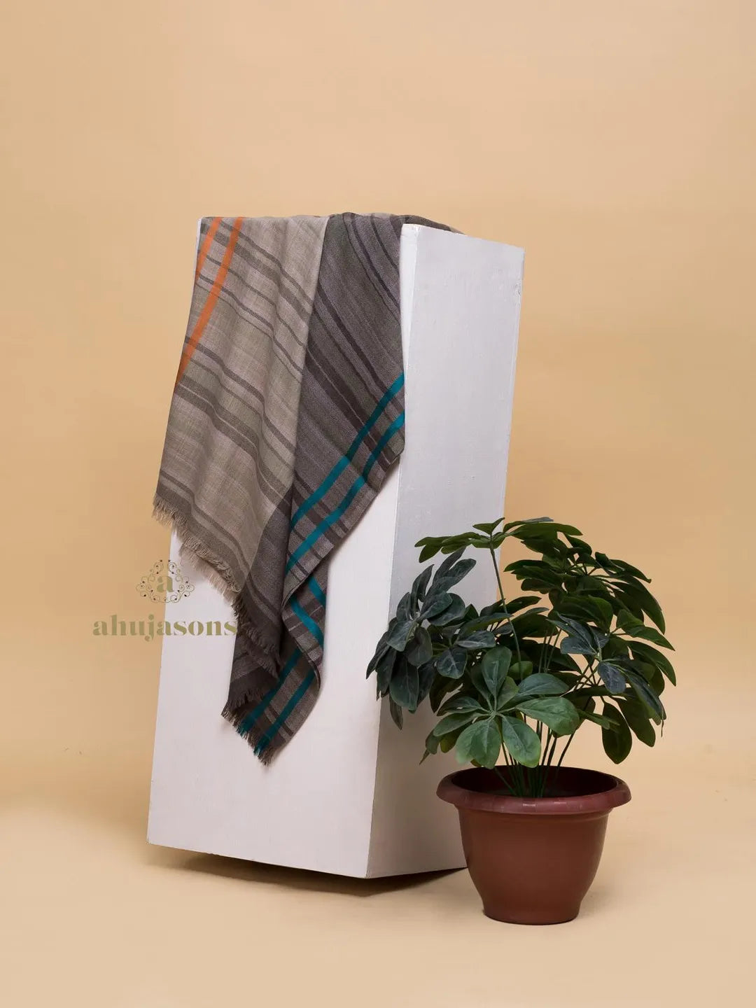 Elegant Stole with Dobby Pattern in Multi