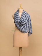 Chic Stole with Ekat Pattern in Grey