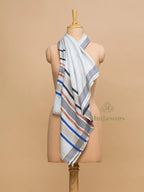 Elegant Stole with Dobby Pattern in White