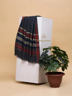 Chic Stole with Dobby Pattern in Grey