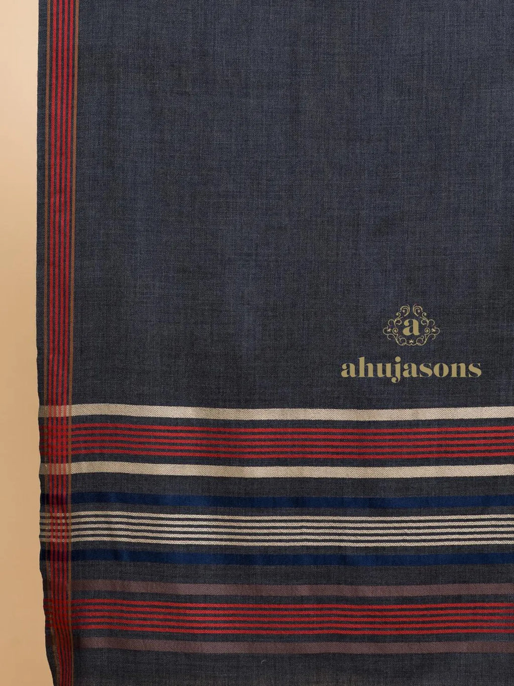 Chic Stole with Dobby Pattern in Grey