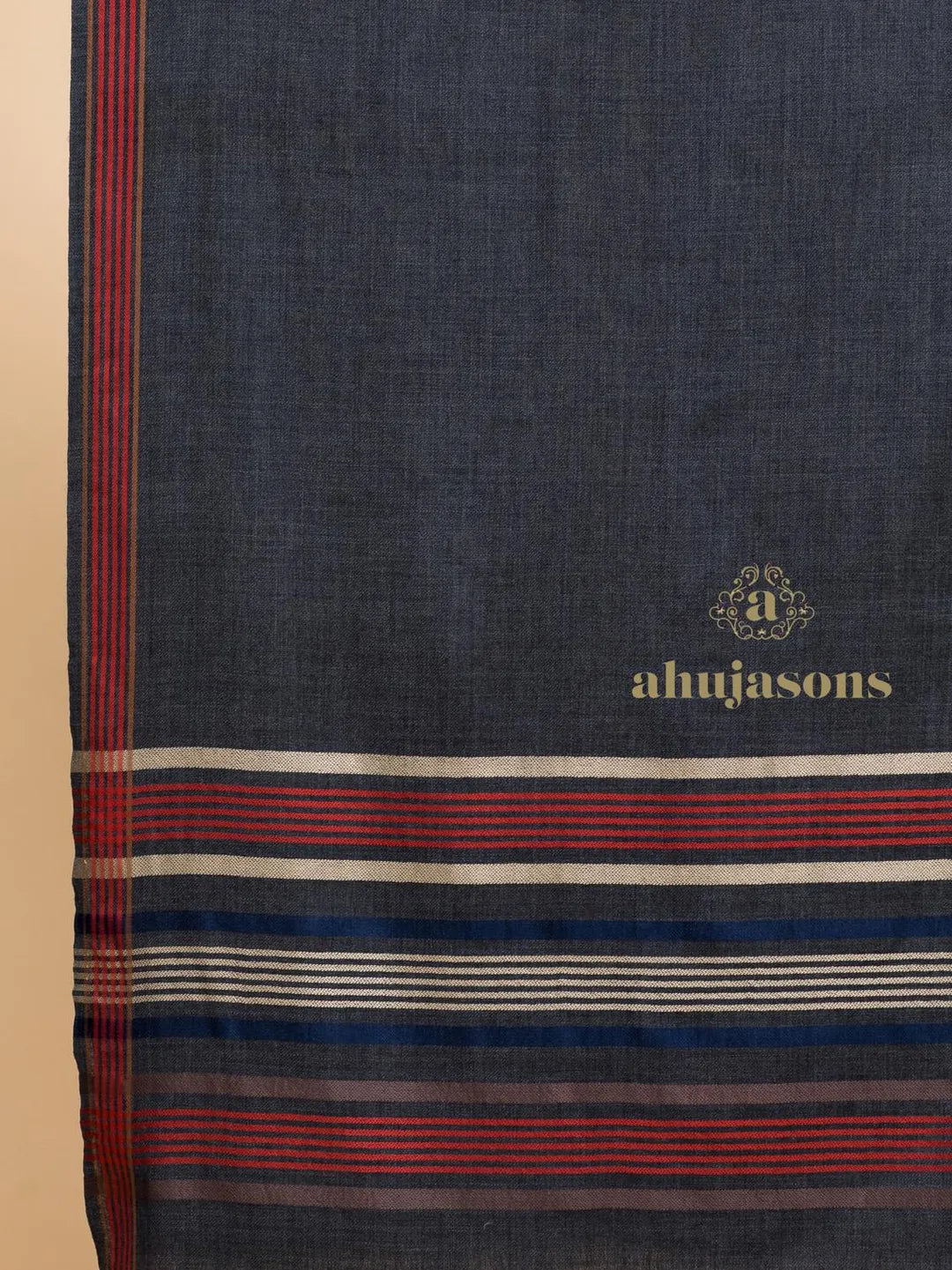 Chic Stole with Dobby Pattern in Grey