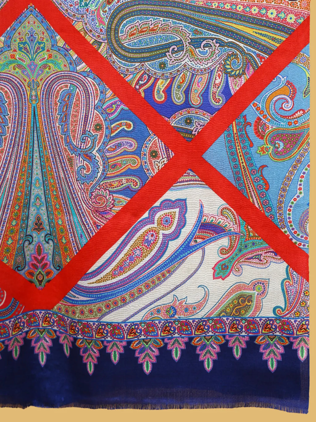 Chic Stole Silken Texture with Printed Pattern in Multi