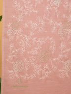 Elegant Stole Wool Blend with Embroidery Pattern in Pink
