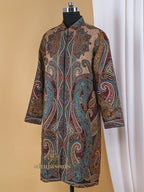 Contemporary Jacket Wool Blend with Kaani Pattern in Multi