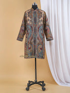 Contemporary Jacket Wool Blend with Kaani Pattern in Multi