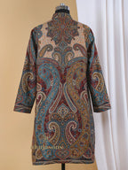 Contemporary Jacket Wool Blend with Kaani Pattern in Multi