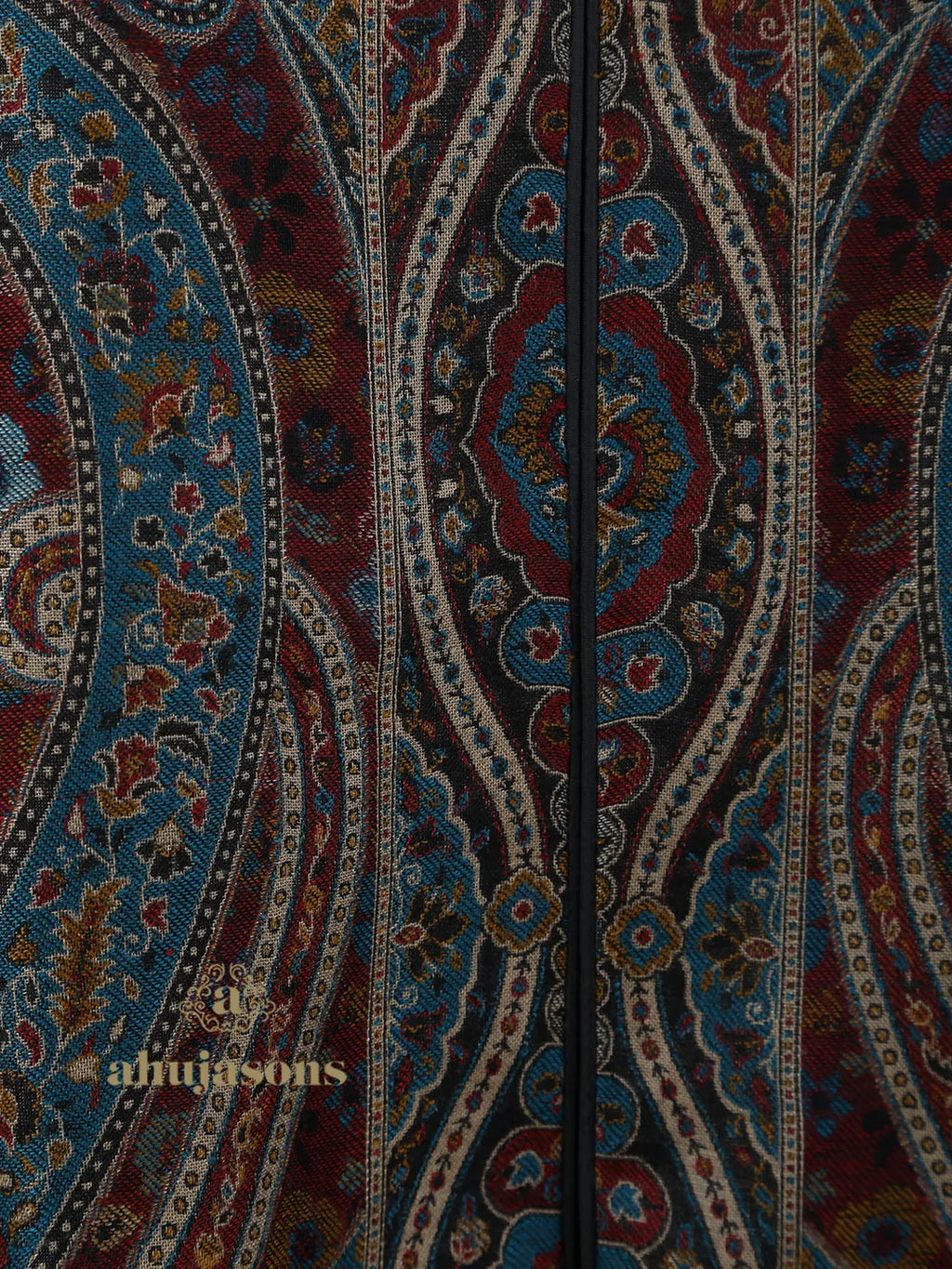 Contemporary Jacket Wool Blend with Kaani Pattern in Multi