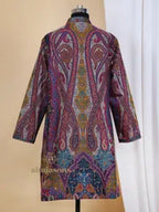 Contemporary Jacket with Kaani Pattern in Multi