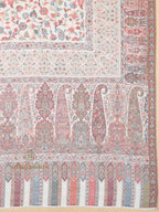 Classic Shawl Wool Blend with Kaani Pattern in Ivory