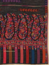 Elegant Shawl Wool Blend with Kaani Pattern in Multi