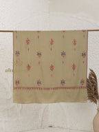 Brown Handloom Pure Pashmina Shawl — Paper Mache Jaal Embroidery in artisanal finish