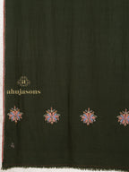 Dark Green Handloom Pure Pashmina Stole — Ornate Palla Stole