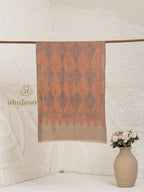 Beige Handloom Pure Pashmina Stole showcasing signature Jama Stole