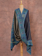 Blue-Toned Heritage Woollen Shawl in Lux Finish