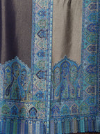 Blue-Toned Heritage Woollen Shawl in Lux Finish