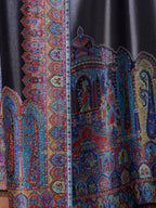 Blue-Toned Heritage Woollen Shawl in Lux Finish