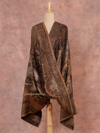 Brown-Toned Heritage Woollen Shawl in Lux Finish