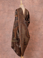 Brown-Toned Heritage Woollen Shawl in Lux Finish