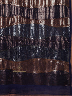 Blue-Toned Heritage Woollen Stole in Lux Finish