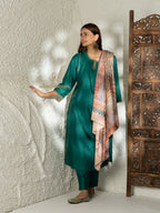 Beige Handloom Pure Pashmina Shawl with artisanal Aabdar Pattern