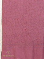 Dusty Rose Handloom Pure Pashmina Stole — Artisanal Jaal Stole